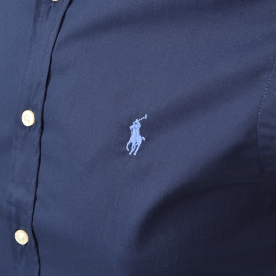 Alternative Image for ProductRalph Lauren Poplin Short Sleeved Shirt Navy3